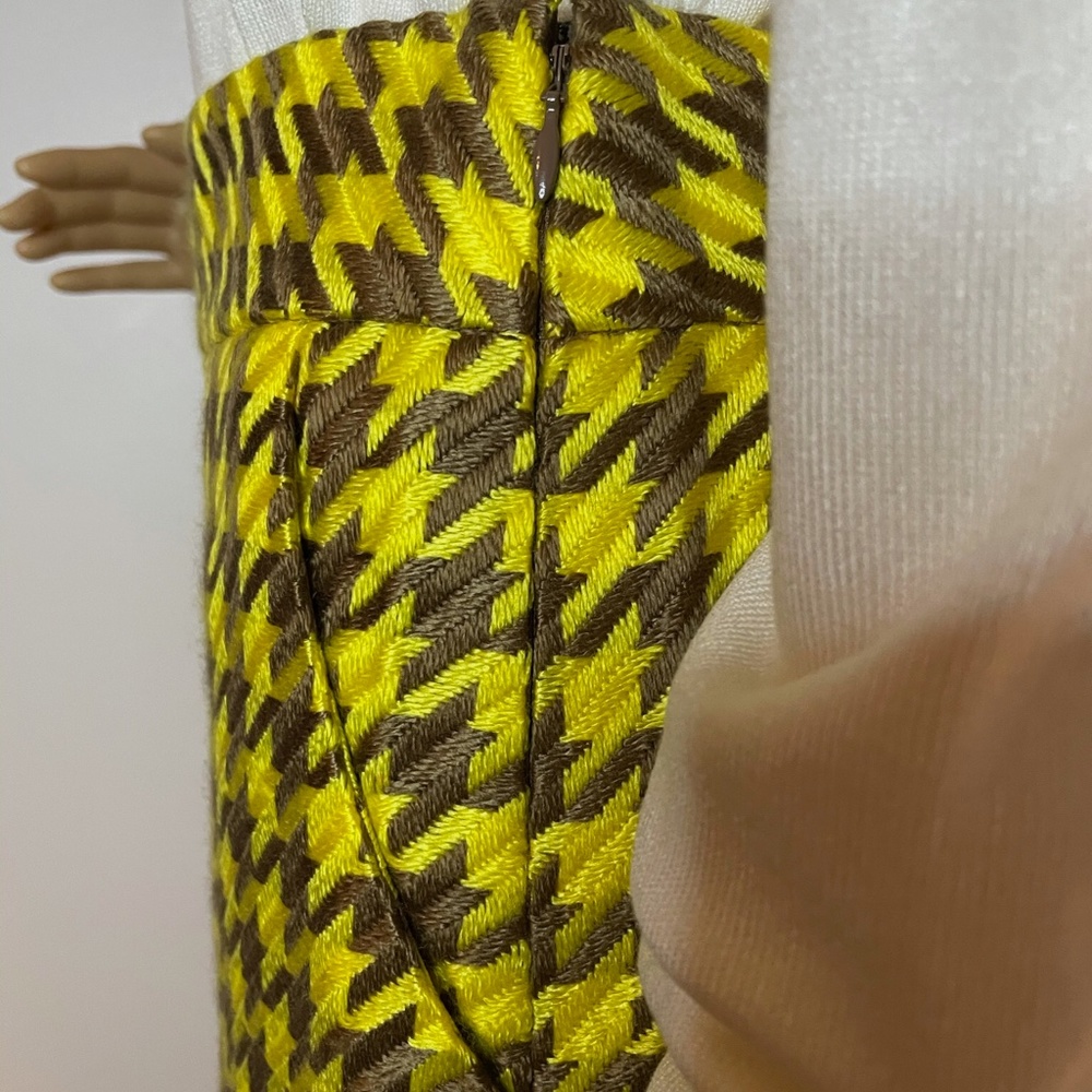 mustard and brown houndstooth Clueless skirt! - Picture 6 of 10